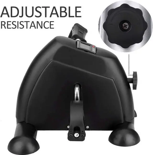 Alt view image 3 of 7 - Mini Exercise Bike, himaly Under Desk Bike Pedal Exerciser Portable Foot Cycle Arm & Leg Peddler Machine with LCD Screen Displays