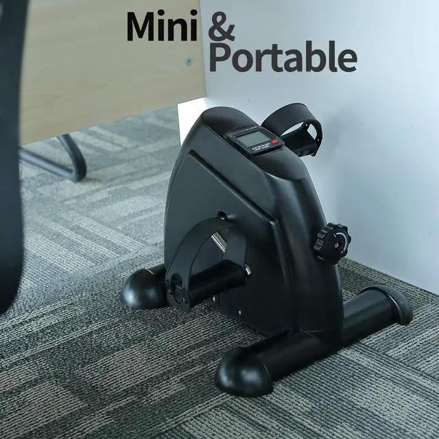 Alt view image 4 of 7 - Mini Exercise Bike, himaly Under Desk Bike Pedal Exerciser Portable Foot Cycle Arm & Leg Peddler Machine with LCD Screen Displays