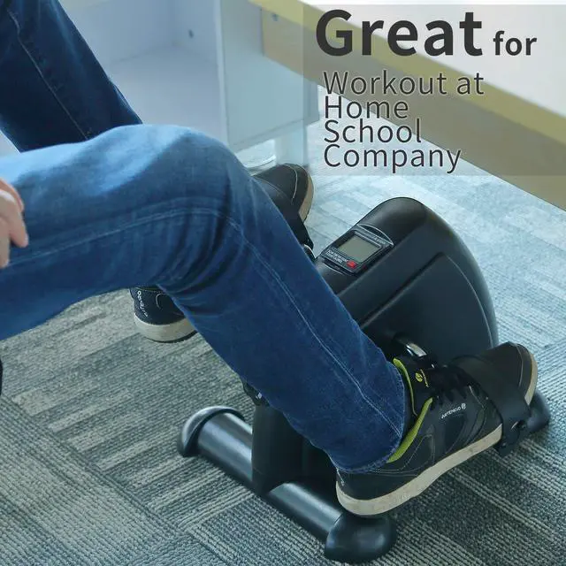 Alt view image 6 of 7 - Mini Exercise Bike, himaly Under Desk Bike Pedal Exerciser Portable Foot Cycle Arm & Leg Peddler Machine with LCD Screen Displays