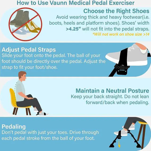 Alt view image 6 of 7 - Vaunn Medical Under Desk Bike Pedal Exerciser with Electronic Display for Legs and Arms Workout (Fully Assembled Folding Exercise Pedaler, no Tools Required) , Dark