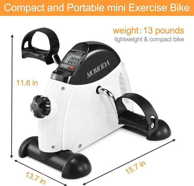 Alt view image 5 of 6 - Under Desk Bike Pedal Exerciser Mini Bike for Leg/Arm Bike Mini Peddler with LCD Display for Home/Office
