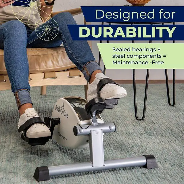 Alt view image 5 of 7 - DeskCycle Under Desk Bike Pedal Exerciser - Mini Exercise Bike Desk Cycle, Leg Exerciser for Physical Therapy & Desk Exercise - Adjustable Leg and Standard Versions