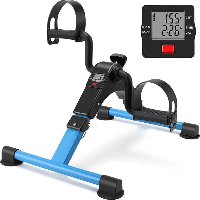 Main image of Folding Exercise Bike Pedal Exerciser Portable Desk Bike with LCD Display for Arms and Legs Workout