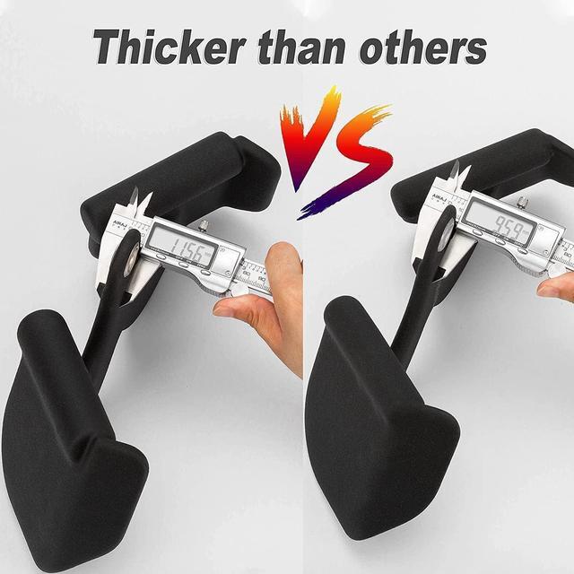 Alt view image 2 of 5 - Febos Double D Handle Cable Attachments, V Bar Tricep Pull Down Exercise Handles Gym Equipments, Double Close Grip Row Handles with Rubber Handgrips
