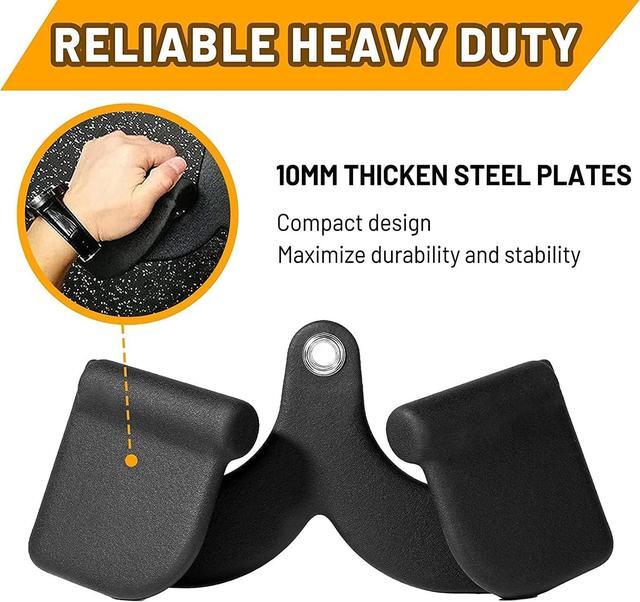 Alt view image 5 of 5 - Febos Double D Handle Cable Attachments, V Bar Tricep Pull Down Exercise Handles Gym Equipments, Double Close Grip Row Handles with Rubber Handgrips