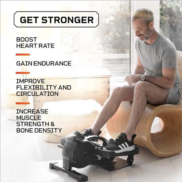 Alt view image 5 of 7 - Lifepro Portable Under Desk Elliptical Exercise Machine - Motorized Pedal Exerciser for home workout, Tone Muscles, Energy Boost - Mini Foot & leg exerciser while sitting for seniors with Fitness App