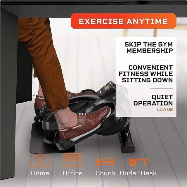 Alt view image 6 of 7 - Lifepro Portable Under Desk Elliptical Exercise Machine - Motorized Pedal Exerciser for home workout, Tone Muscles, Energy Boost - Mini Foot & leg exerciser while sitting for seniors with Fitness App