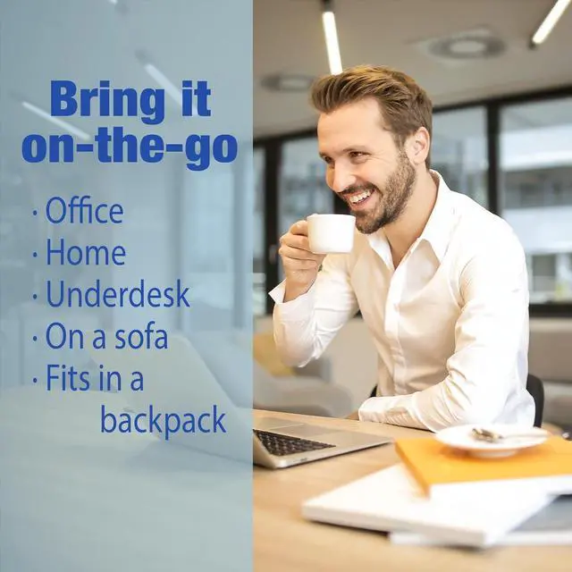 Alt view image 4 of 7 - iLiving Under Desk Bike Pedal Exerciser with Electronic Display - Fully Assembled Folding Equipment, Mini Bike for Legs and Arms Workout, Portable and Easy-to-Use with LCD Screen (ILG-688), Blue