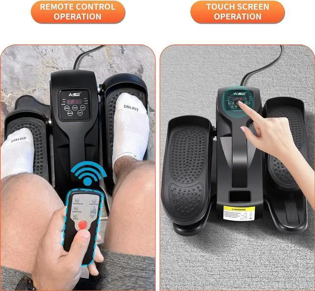 Alt view image 5 of 6 - AODI Under Desk Elliptical Machine with Remote Control and Display Monitor, Seated Pedal Exerciser for Seniors Adults & Teens, Mini Compact & Quiet Portable Elliptical Pedal for Home and Office Use