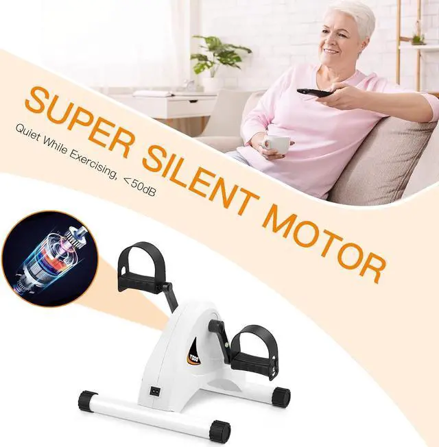 Alt view image 5 of 6 - TODO Under Desk Bike Pedal Exerciser, Motorized Mini Exercise Bikes, Peddler Exerciser for Arm Leg Physical Therapy and Seniors Rehab