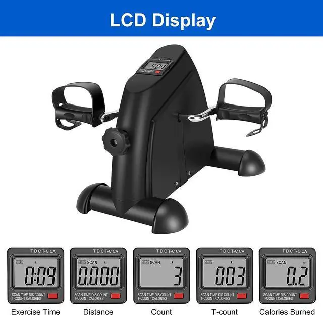 Alt view image 4 of 7 - Pedal Exerciser Mini Exercise Bike for Leg and Arm Cycling Recovery Exercise Low Resistance Portable Bike