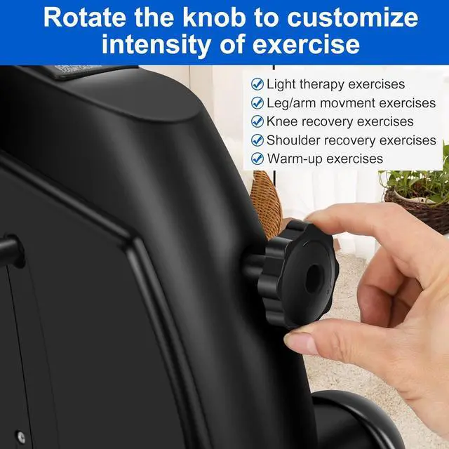 Alt view image 6 of 7 - Pedal Exerciser Mini Exercise Bike for Leg and Arm Cycling Recovery Exercise Low Resistance Portable Bike