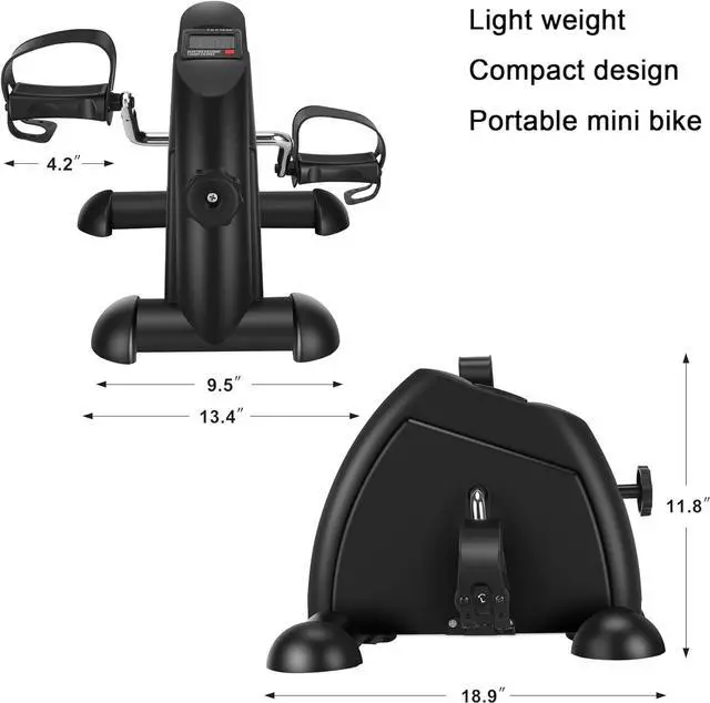 Alt view image 7 of 7 - Pedal Exerciser Mini Exercise Bike for Leg and Arm Cycling Recovery Exercise Low Resistance Portable Bike