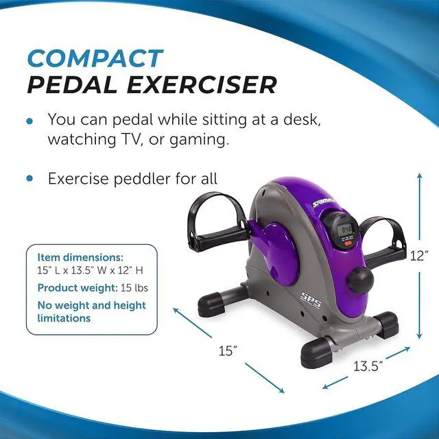 Alt view image 3 of 7 - Stamina Exercise Bike with Smooth Pedal System