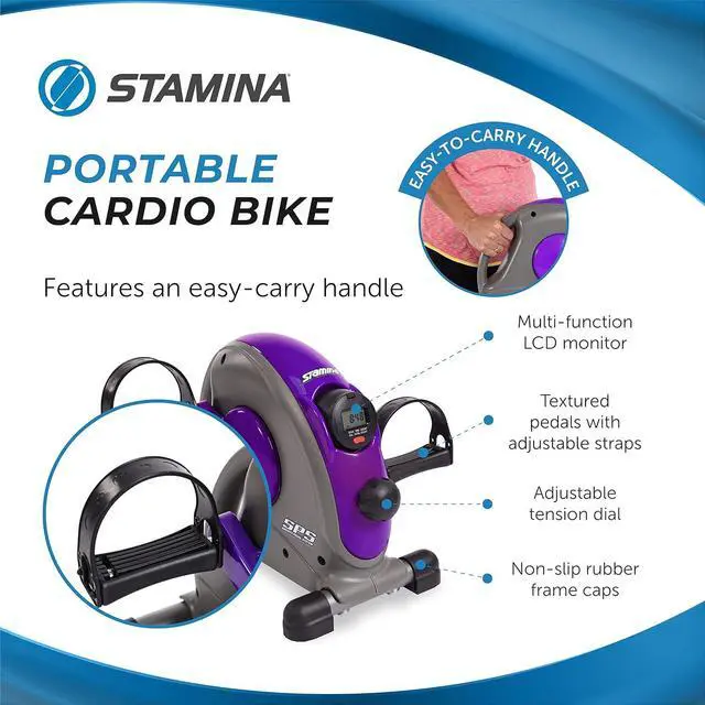 Alt view image 5 of 7 - Stamina Exercise Bike with Smooth Pedal System
