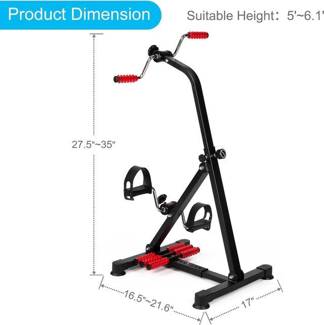 REAQER Pedal Exerciser Bike Hand Arm Leg and Knee Stroke Recovery