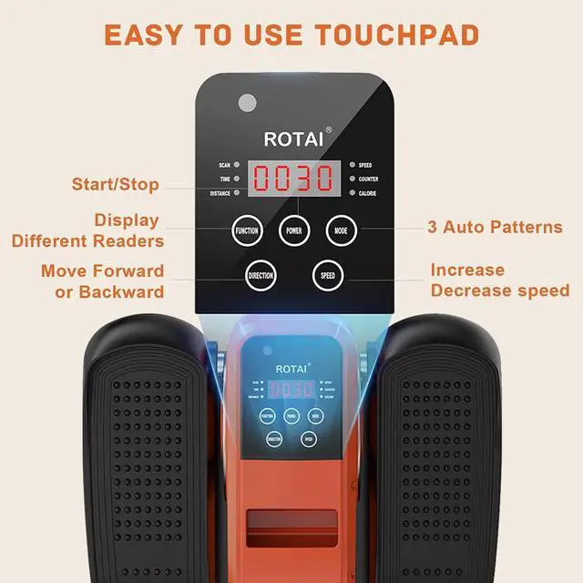Alt view image 6 of 6 - ROTAI Under Desk Elliptical Machine for Seniors Rehab Electric Seated Leg Foot Pedal Exerciser Bike, Portable Trainer for Home & Office with Remote and LCD Monitor
