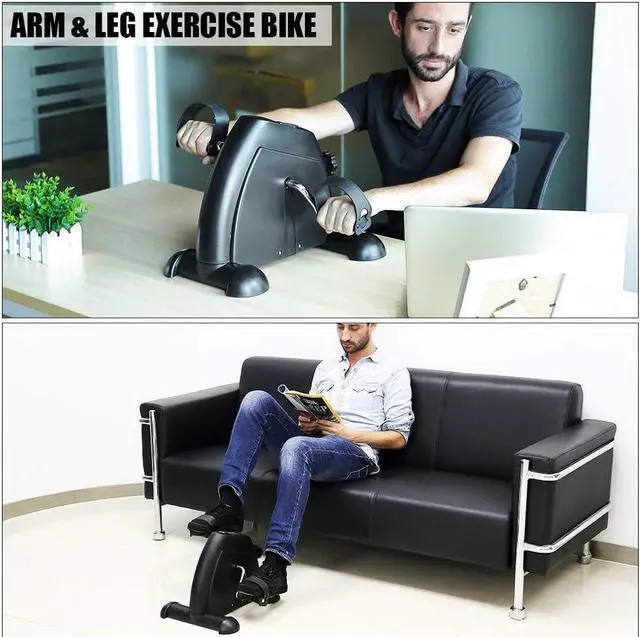 Alt view image 4 of 7 - Portable Mini Cycle Bike Foot Pedal Exercise Machine Arm and Leg Recovery Peddler Exerciser Under Desk