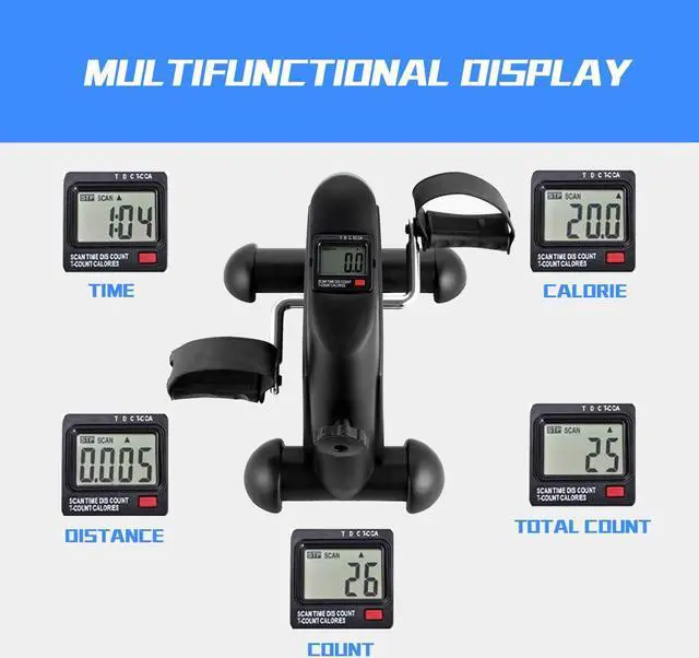 Alt view image 6 of 7 - Portable Mini Cycle Bike Foot Pedal Exercise Machine Arm and Leg Recovery Peddler Exerciser Under Desk