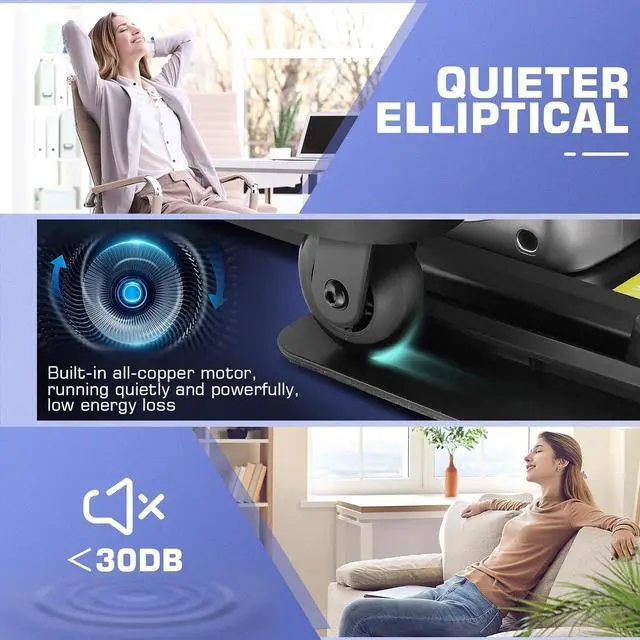 Alt view image 7 of 7 - Under Desk Elliptical, Electric Seated Foot Pedal Exerciser with Fitness APP, Mini Elliptical for Home, LCD Display Monitor, Remote Control, Leg Exerciser for Seniors (Training Silver)