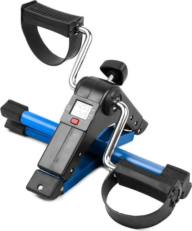 Alt view image 2 of 7 - HealthMate IN9734 Blue Mini Cycle Go Foldable Pedal Exerciser Fitness Cycling with LCD Monitor and Adjustable Resistance