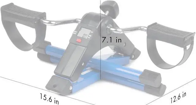 Alt view image 5 of 7 - HealthMate IN9734 Blue Mini Cycle Go Foldable Pedal Exerciser Fitness Cycling with LCD Monitor and Adjustable Resistance
