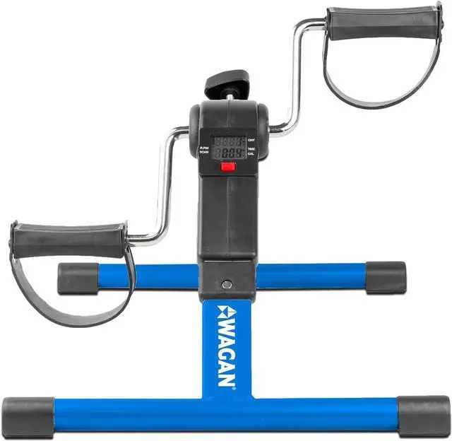 Alt view image 7 of 7 - HealthMate IN9734 Blue Mini Cycle Go Foldable Pedal Exerciser Fitness Cycling with LCD Monitor and Adjustable Resistance
