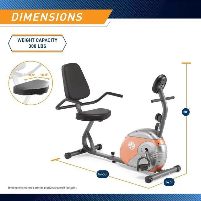 Alt view image 2 of 7 - Marcy Home Fitness Personal Exercise Bike with Adjustable Magnetic Resistance for Cardio Workout and Cycle Training