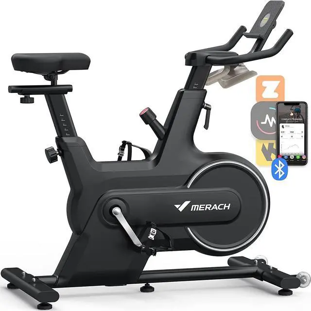 Main image of MERACH Indoor Cycling Bike, Exercise Bike for Home with Magnetic/Auto Resistance, Bluetooth Stationary Bike with APP Data Tracking, and iPad Holder