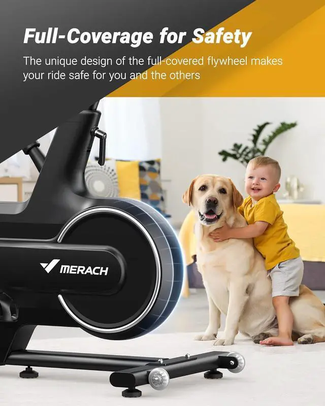 Alt view image 5 of 7 - MERACH Indoor Cycling Bike, Exercise Bike for Home with Magnetic/Auto Resistance, Bluetooth Stationary Bike with APP Data Tracking, and iPad Holder