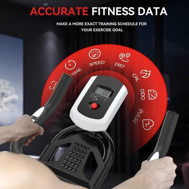 Alt view image 3 of 7 - POOBOO Exercise Bike, Stationary Bike for Home Gym, Magnetic Resistance Indoor Cycling Bike w/Comfortable Seat Cushion & Ipad Mount, Silent Belt Drive Indoor Bike for Cardio Workout