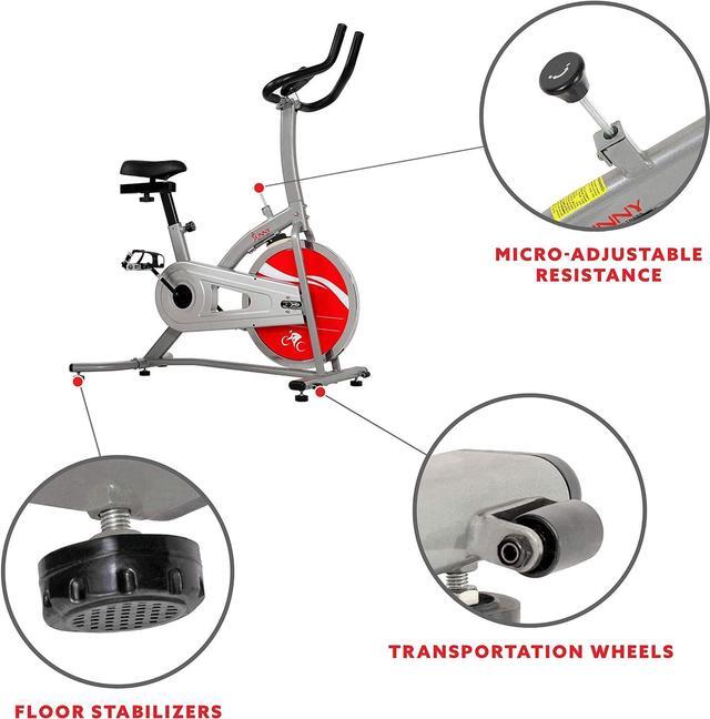 Alt view image 4 of 7 - Sunny Health & Fitness Indoor Cycling Exercise Bike with LCD Monitor - SF-1203