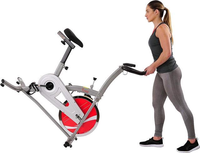 Alt view image 6 of 7 - Sunny Health & Fitness Indoor Cycling Exercise Bike with LCD Monitor - SF-1203