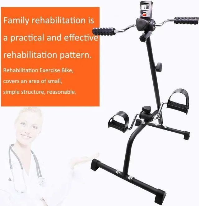 Alt view image 4 of 7 - Pedal Exerciser Bike Hand Arm Leg and Knee Peddler Adjustable Fitness Equipment for Seniors, Elderly Home Pedal Exercise Bike for Total Body, with Gift Box & Monitor