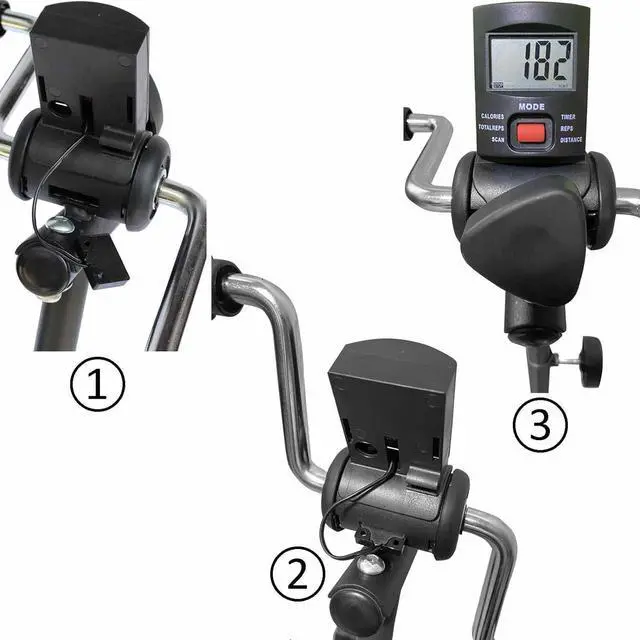 Alt view image 5 of 7 - Pedal Exerciser Bike Hand Arm Leg and Knee Peddler Adjustable Fitness Equipment for Seniors, Elderly Home Pedal Exercise Bike for Total Body, with Gift Box & Monitor