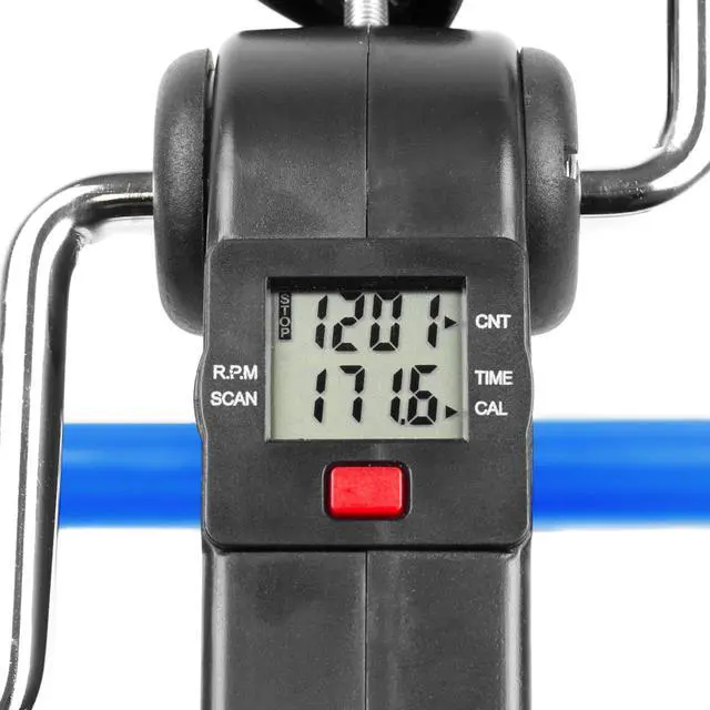 Alt view image 6 of 7 - HealthMate IN9734 Blue Mini Cycle Go Foldable Pedal Exerciser Fitness Cycling with LCD Monitor and Adjustable Resistance