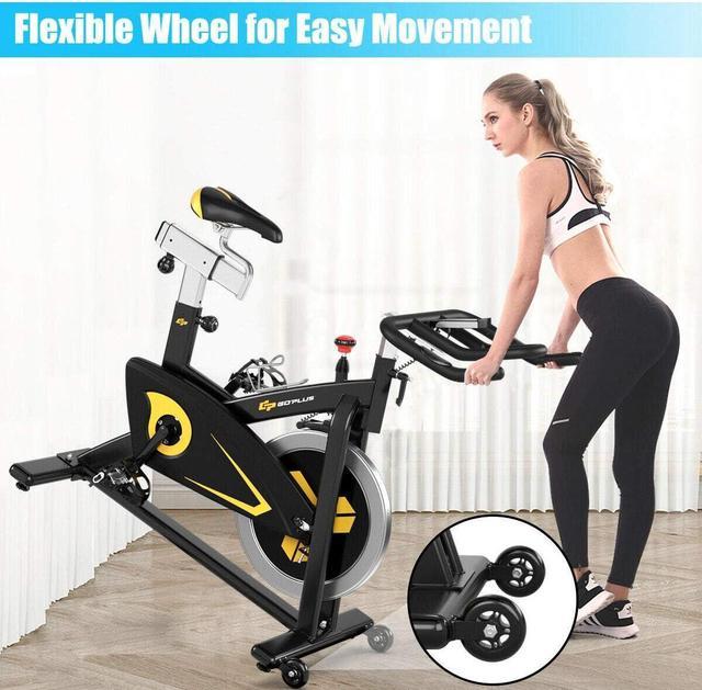 Goplus stationary exercise magnetic cycling bike 30lbs best sale flywheel home