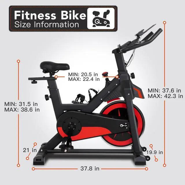 Alt view image 7 of 7 - PayLessHere Indoor Cycling Bike Stationary