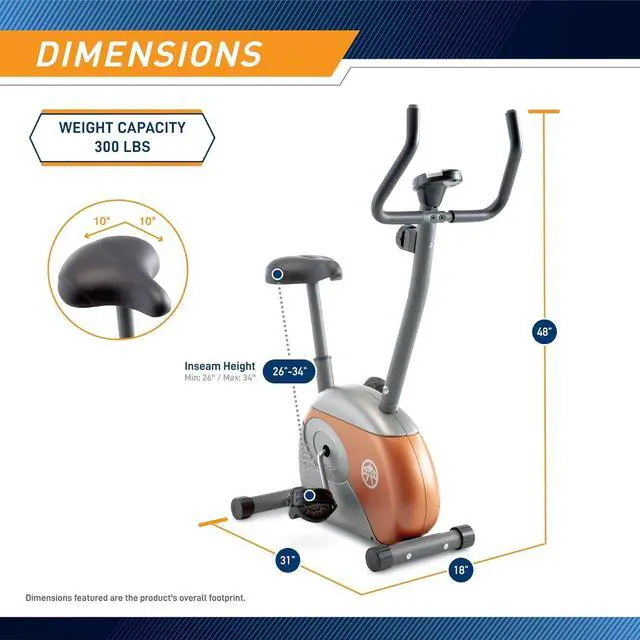 Alt view image 2 of 7 - Marcy Upright Exercise Bike with Resistance ME-708