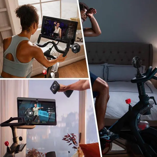 Alt view image 3 of 7 - Clip on Fan for Exercise Bike/Tread, Rechargeable Battery Operated Portable Fan for Treadmill Stationary Bike Exercise Machine