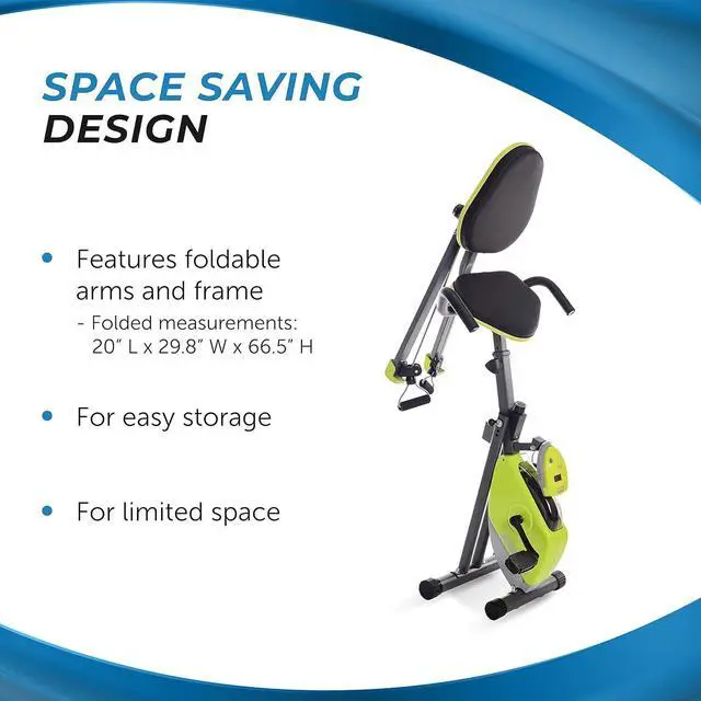 Alt view image 7 of 7 - Stamina Wonder Exercise Bike | Build Upper and Lower Body Strength on One Machine | Includes Two Online Workout Videos, Chartreuse and Gray