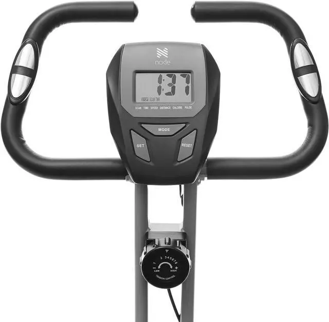 Alt view image 2 of 7 - Indoor Cycling Bike - Folding, Upright Stationary Exercise Cycle with Magnetic Resistance