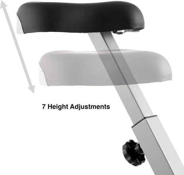 Alt view image 3 of 7 - Indoor Cycling Bike - Folding, Upright Stationary Exercise Cycle with Magnetic Resistance