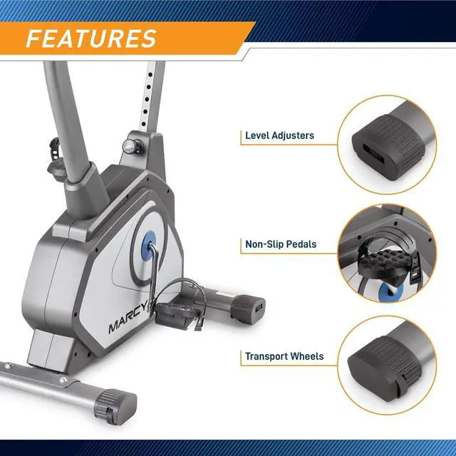 Alt view image 7 of 7 - Marcy Stationary Exercise Indoor Bicycle with 8 Magnetic Resistance Levels
