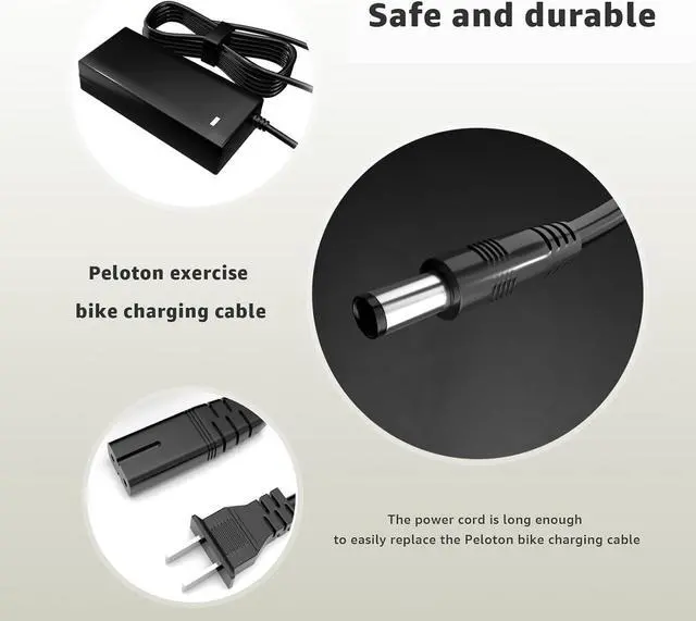 Alt view image 6 of 7 - Replacment for Peloton Bike Power Cord, Compatible with Peloton Fitness Bike Console Charger Cord, for Models: PLTN-RB1VO, PLTN-RB1VQ, PLTN-RB1V1, ATS050TP121