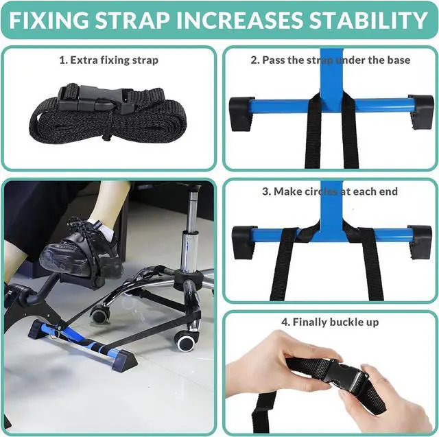 Alt view image 5 of 7 - MEETWARM Pedal Exerciser Under Desk Exercise Peddler Arm Leg Folding Mini Stationary Peddler Bike with LCD Display Portable Bicycle Exerciser Machine