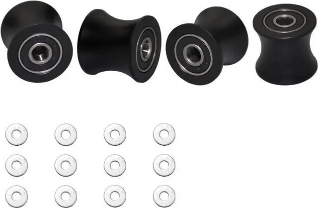 Main image of FRECCU Total Gym Replacement Set of 4 Wheels/Rollers for Models DLX, DLX II, DLX III, Adv DLX, Pilates, Pilates Pro 2500, 3000, 4000570, 2000 Black