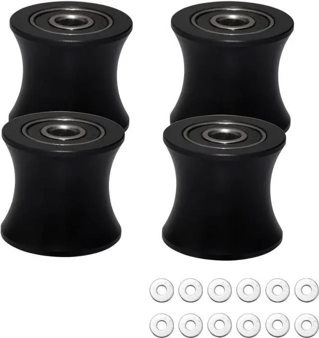 Alt view image 2 of 6 - FRECCU Total Gym Replacement Set of 4 Wheels/Rollers for Models DLX, DLX II, DLX III, Adv DLX, Pilates, Pilates Pro 2500, 3000, 4000570, 2000 Black