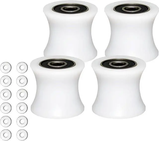 Alt view image 2 of 6 - FRECCU Total Trainer Rollers/Wheels of 4 for Models DLX, DLX II, DLX III, Adv DLX, Pilates, Pilates Pro 2500, 3000, 4000570, 2000 White