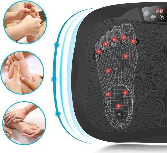 Alt view image 4 of 7 - AXV Vibration Plate Exercise Machine Whole Body Workout Vibrate Fitness Platform Lymphatic Drainage Machine for Weight Loss Shaping Toning Wellness Home Gyms Workout